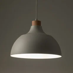 Envostar Kaitt hængelampe, beige, Ø 34 cm, trædetaljer