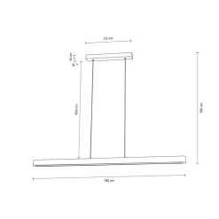 Envostar Lineo LED-pendel fyrretræsgrå 118 cm