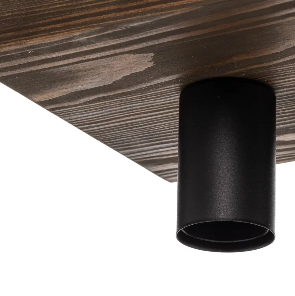 Envostar Lobo loftslampe 2fl. fyrretræ valnød