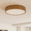 Envostar loftlampe Kerio, Ø 47 cm, naturligt egetræ