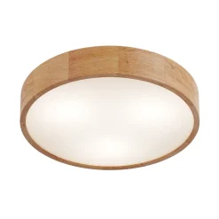 Envostar loftlampe Kerio, Ø 47 cm, naturligt egetræ
