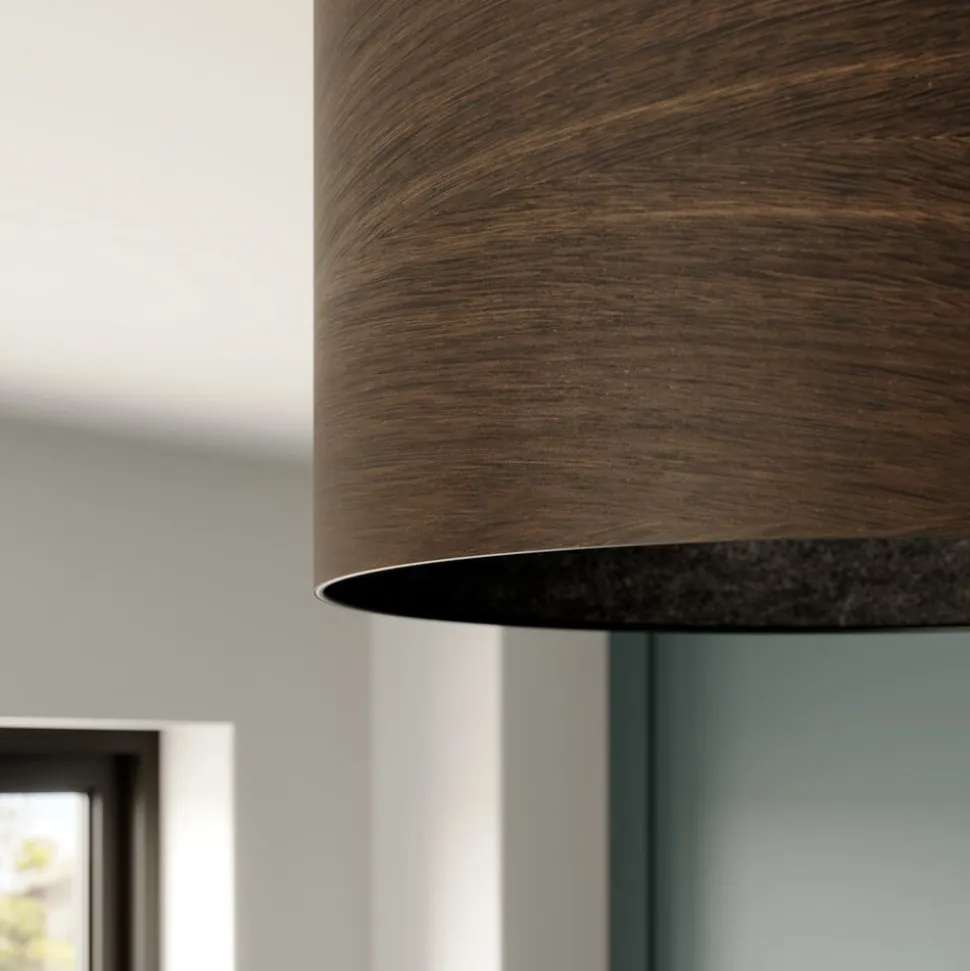 Envostar loftslampe i finér røget eg Ø 40cm