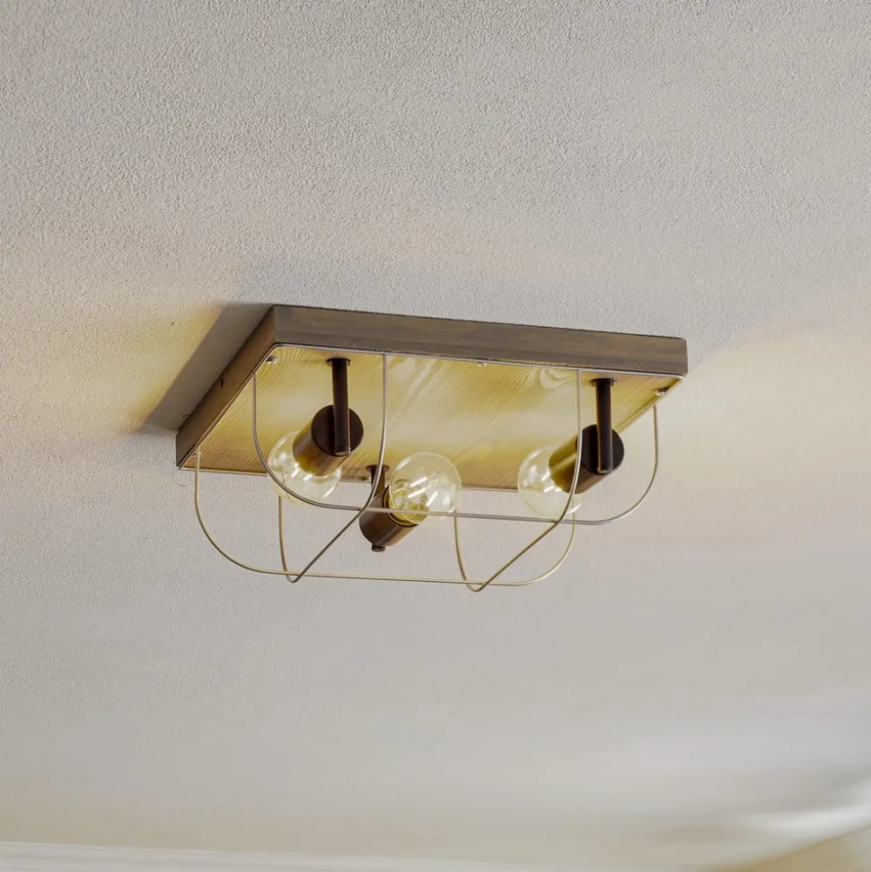 Envostar Neptuna loftslampe, firkantet, 3-lys.