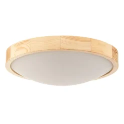 Envostar Zeus loftlampe i træ, fyr, Ø 37 cm