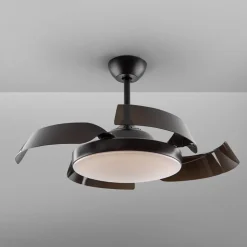 Enzo LED-loftventilator, dæmpbar, CCT, sort