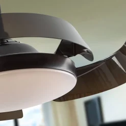 Enzo LED-loftventilator, dæmpbar, CCT, sort