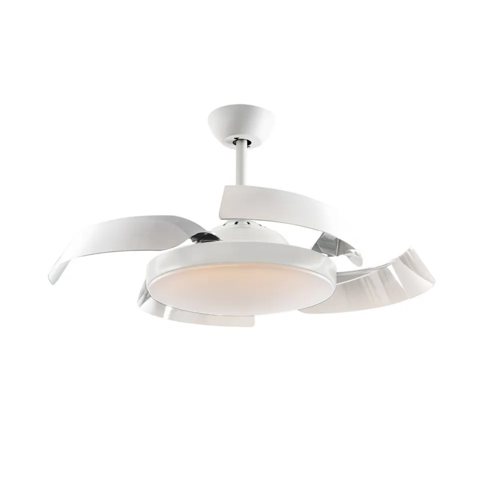 Enzo LED-loftventilator, dæmpbar, CCT, hvid