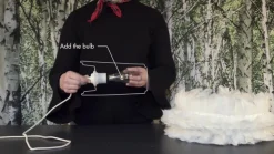 Eos - stor pendellampe med lysegrå skærm
