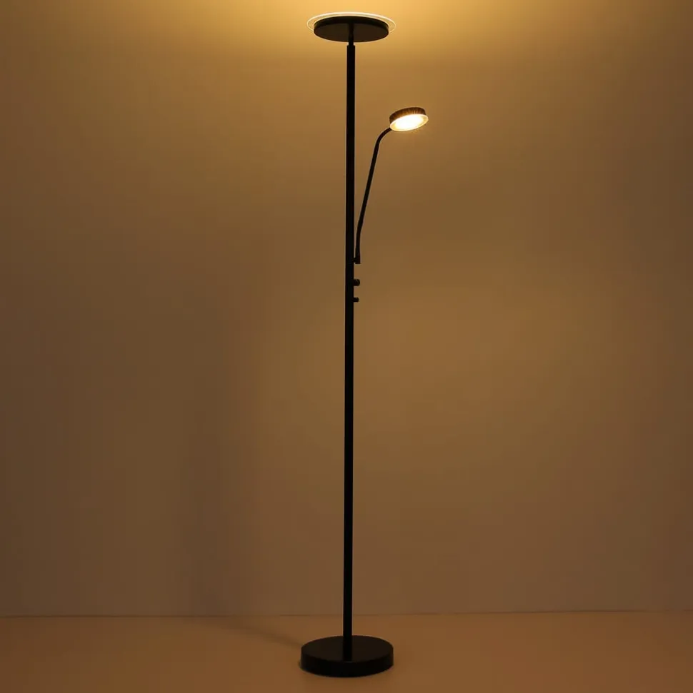 Ernst LED-gulvlampe med flexarm, sort