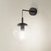 Esme væglampe, transparent, højde 45 cm, glas, E27