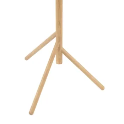 Estera gulvlampe, opalglas, træramme, 132 cm, 3 lyskilder