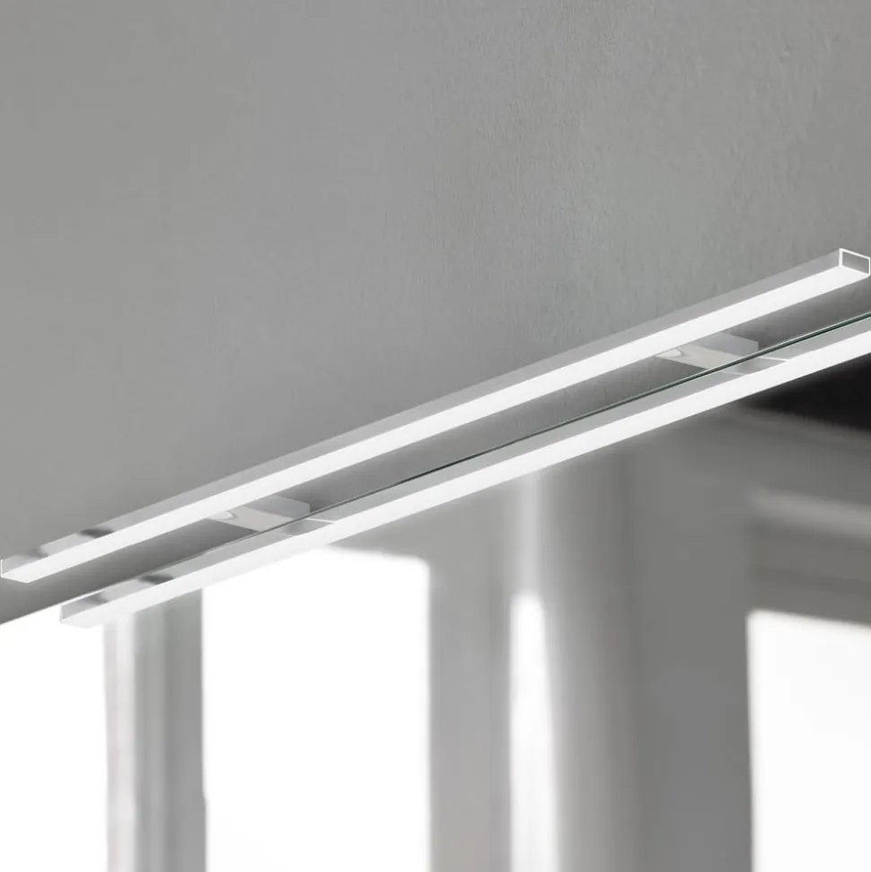 Esther 2 LED-spejlbelysning, krom, bredde 80 cm