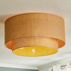 Euluna Boho jute-loftslampe naturbrun Ø60cm