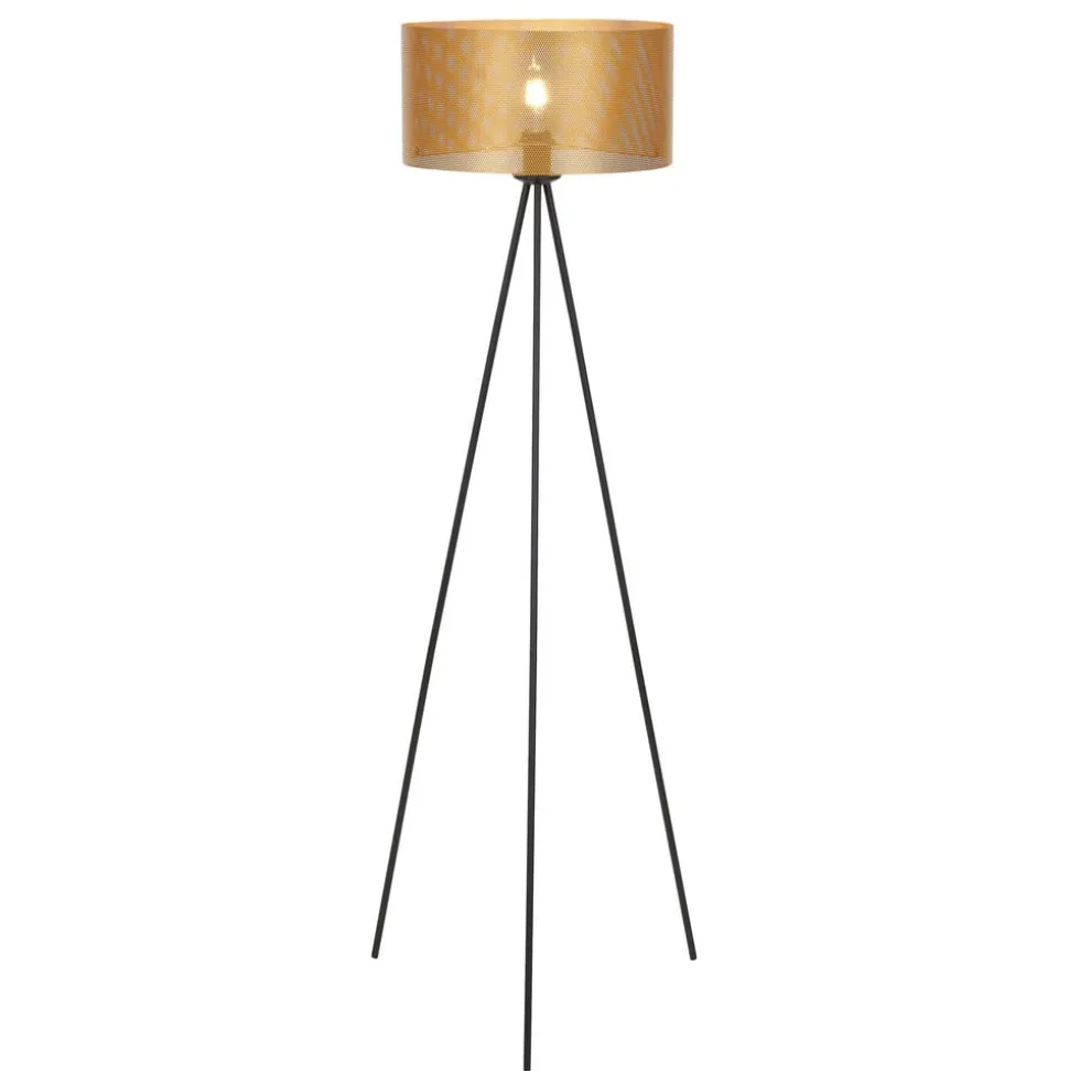 Euluna gulvlampe Zofia, guldfarvet