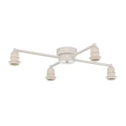 Euluna Lodge loftlampe, 4 lyskilder, sort/guld