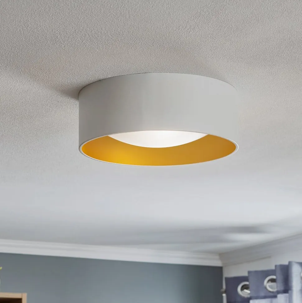 Euluna Moss loftlampe, hvid/guld