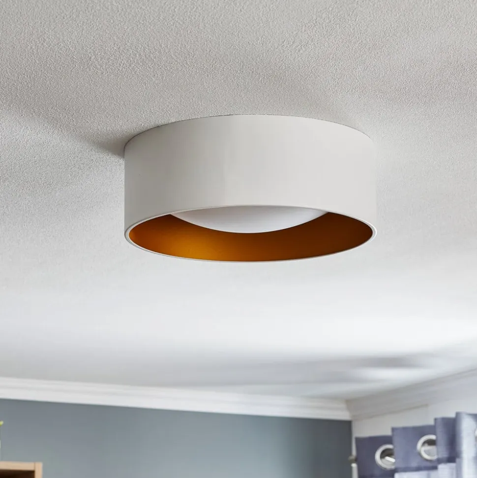 Euluna Moss loftlampe, hvid/guld