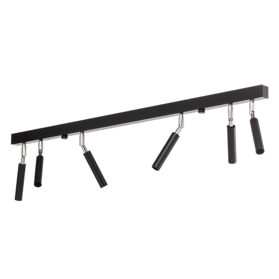 Euluna Nicanor loftspot sort/krom 6 lyskilder
