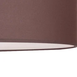 Euluna rulleloft, jordfarvet stofskærm, Ø50cm