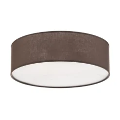 Euluna rulleloft, jordfarvet stofskærm, Ø40cm
