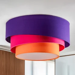 Euluna Trio Max tæppe, Ø60cm, violet/pink/orange