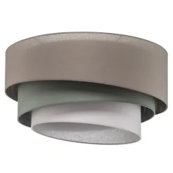 Euluna Trio monocolor loftslampe, grå, Ø 60 cm, tekstil