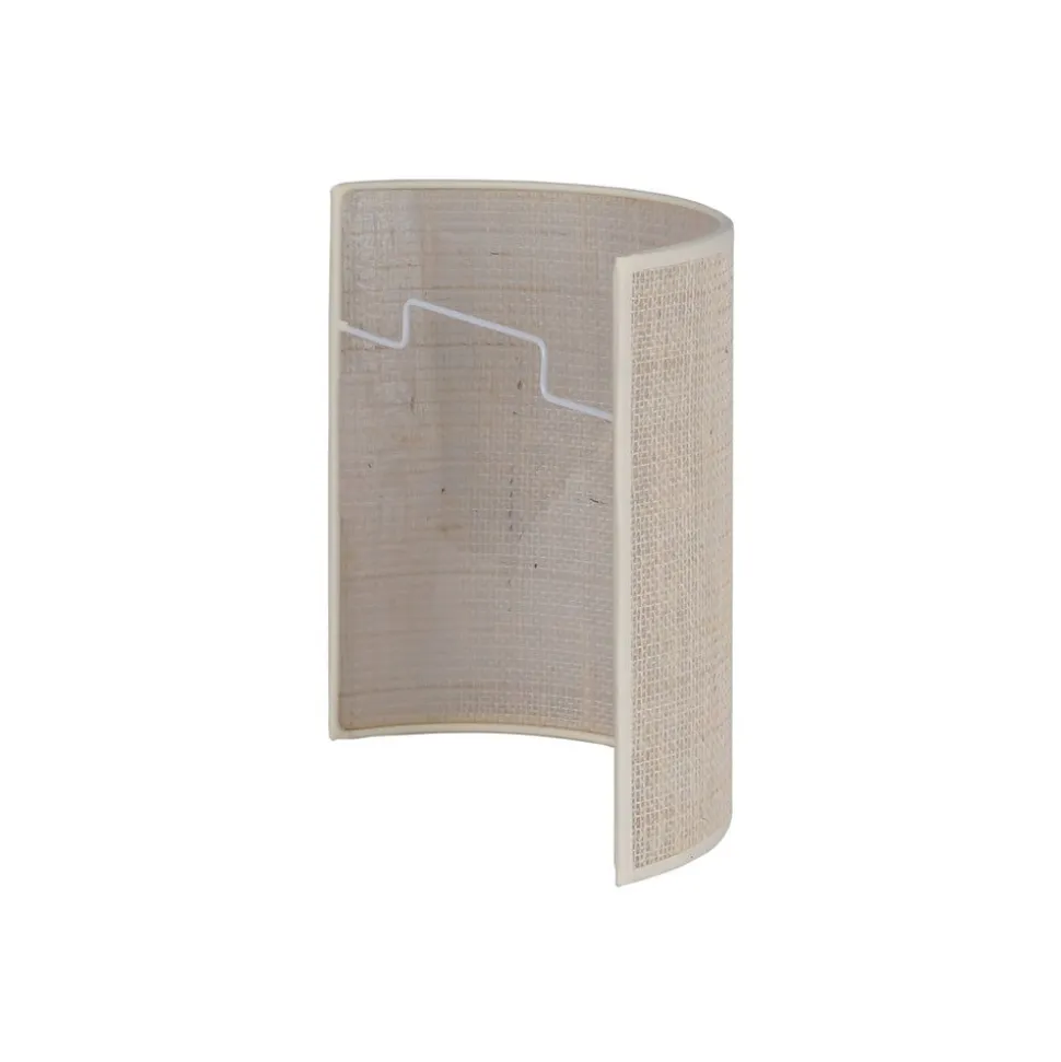 Euluna væglampe jute, hvid/ecru, halvrund, højde 24 cm