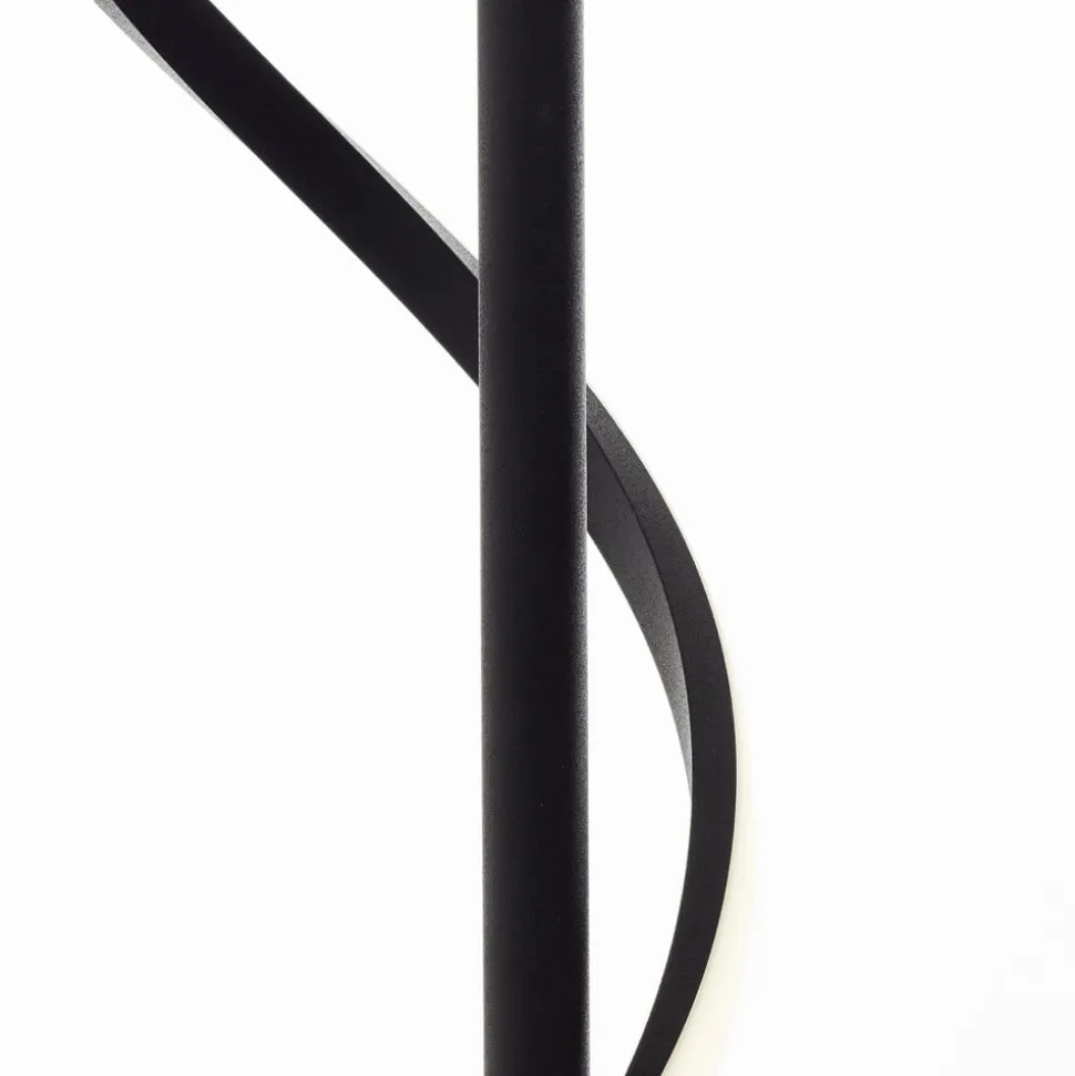 Eunice LED-gulvlampe, højde 150 cm, sort, metal