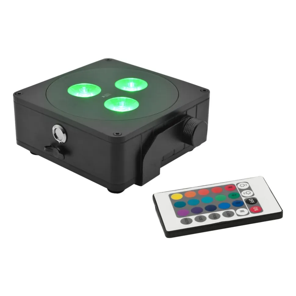 EUROLITE Batteri Flad Lampe 3 LED Spot 24W IP65