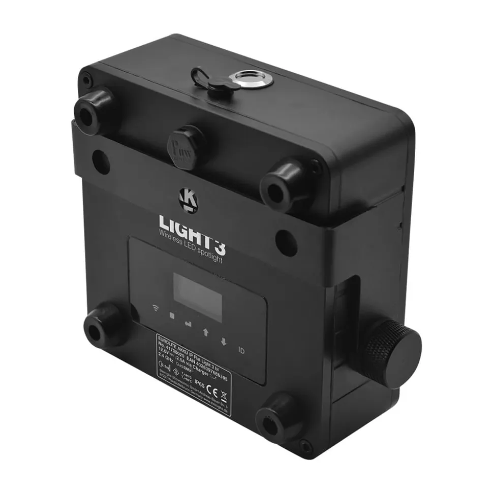 EUROLITE Batteri Flad Lampe 3 LED Spot 24W IP65
