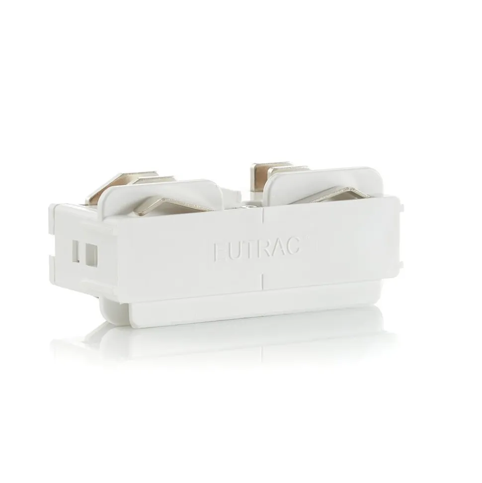 Eutrac 3-faset elektrisk langsgående stik hvid