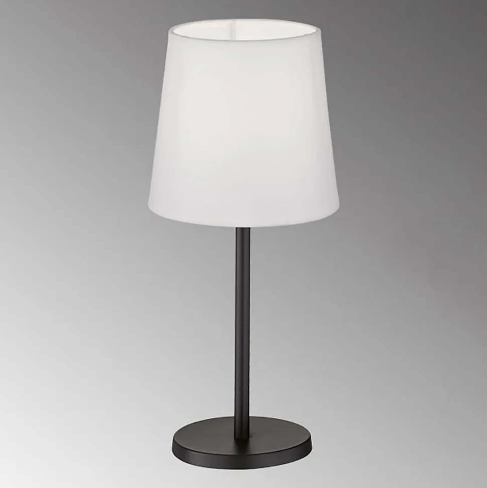 Eve bordlampe med stofskærm, sort/hvid