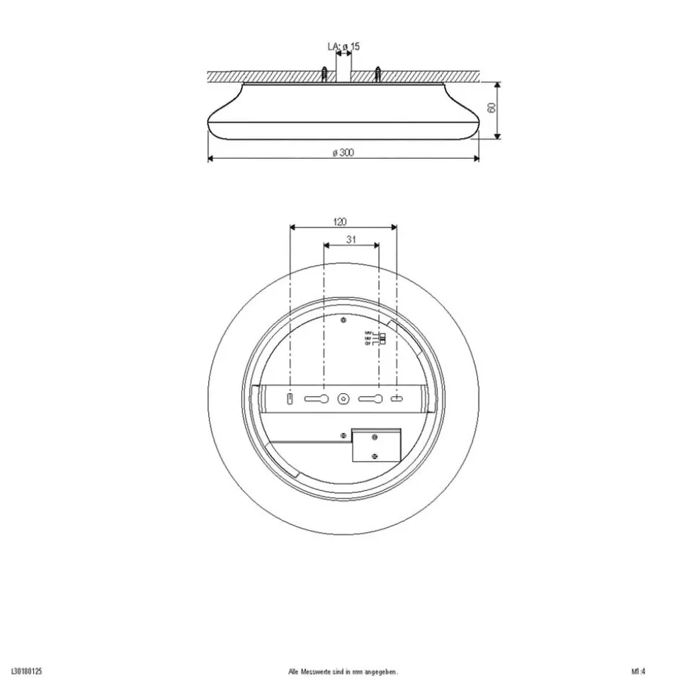 EVN Catino LED-loftslampe, CCT, 30 cm