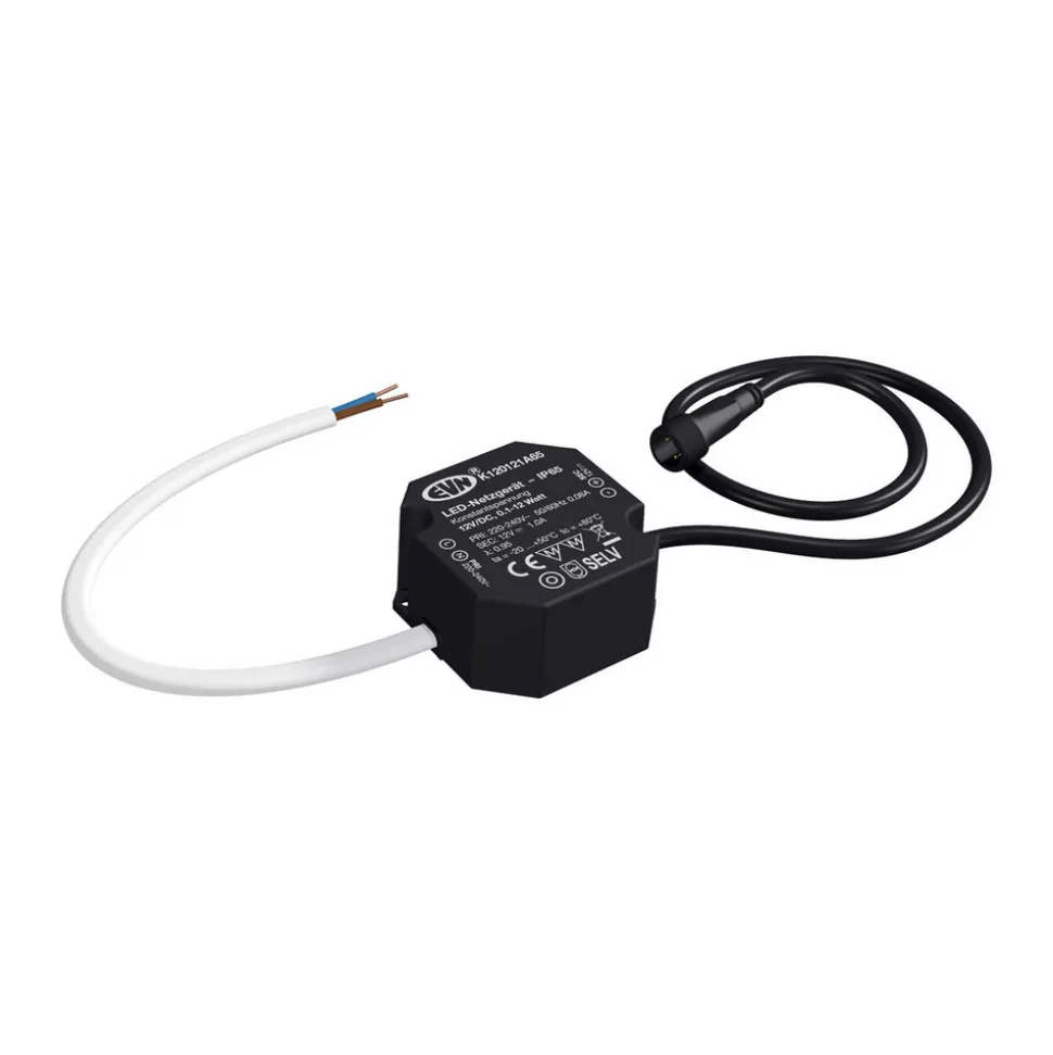 EVN K120121A65 LED-strømfors., 12V/DC 0,1-12W IP65