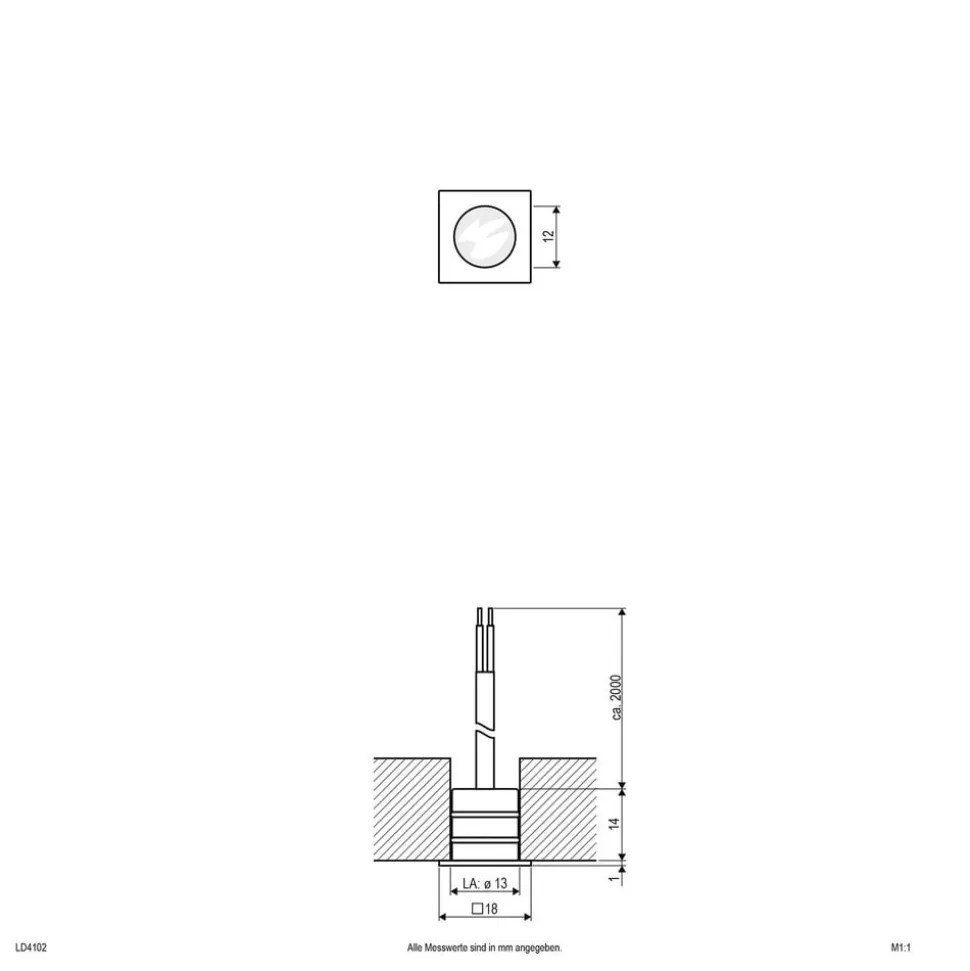 EVN LD4102 lampe 12V IP68 1,8x1,8cm 0,2 W 830