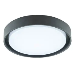 EVN LED udendørs loftlampe Tectum, antracit, Ø 25 cm