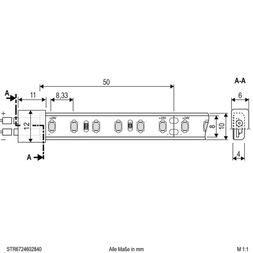 EVN STR6724 LED-strip IP67 5m 48W 4,000K