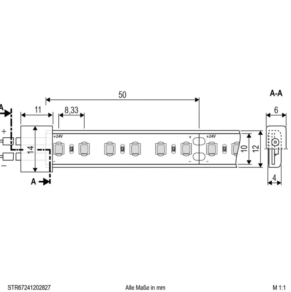 EVN STR6724 LED-strip IP67 5m 72W 2,700K