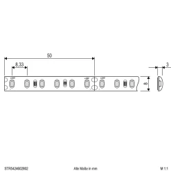 EVN STR5424 LED-stripe IP54 5 m 48 W 3.000 K