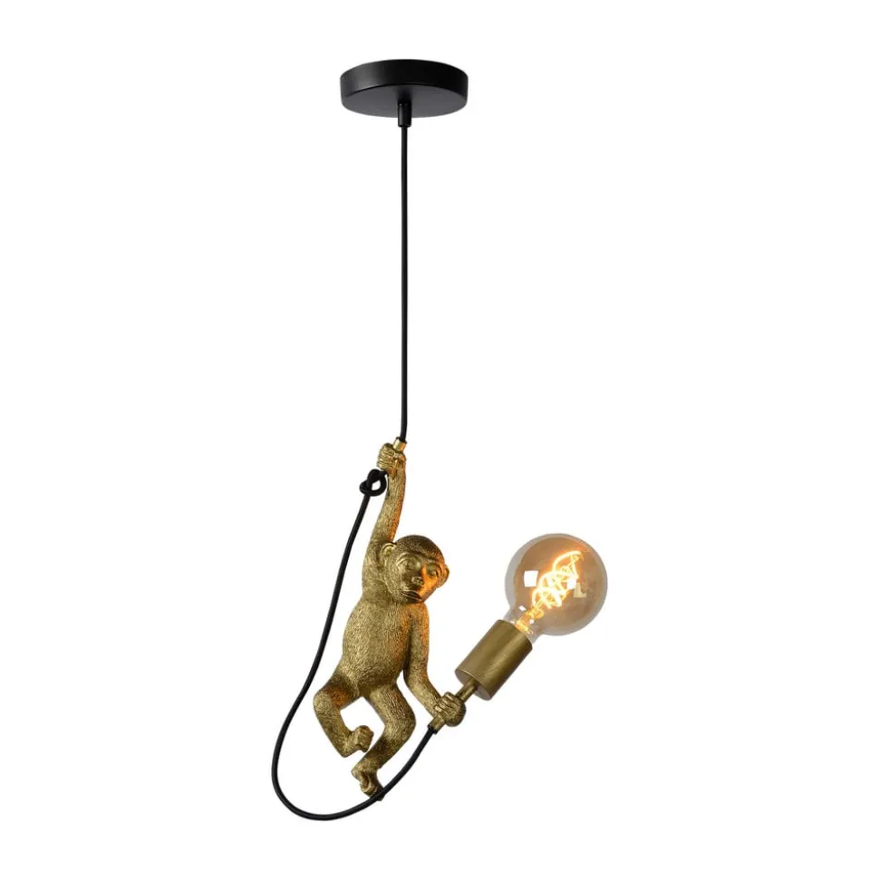 Extravaganza Chimp pendel, guld mat/sort