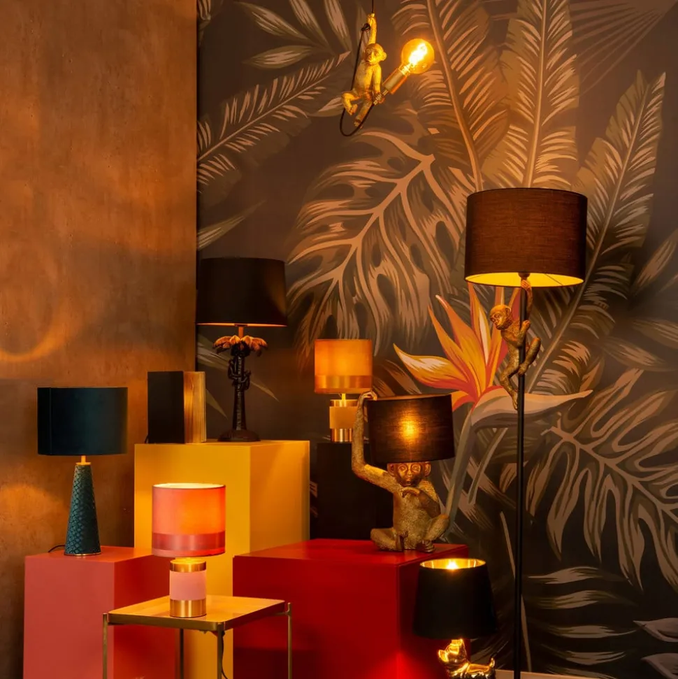 Extravaganza Chimp pendel, guld mat/sort