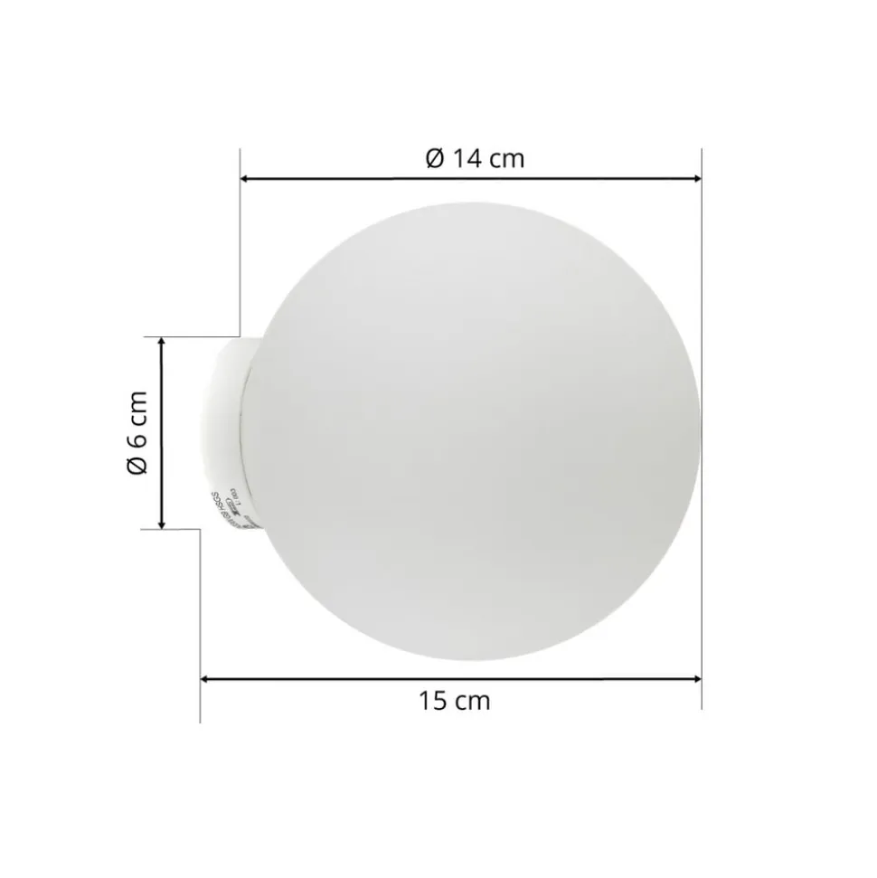 Fabbian Lumi Sfera væglampe i glas, Ø 14 cm
