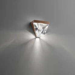 Fabbian Tripla - krystal-LED-væglampe, bronze