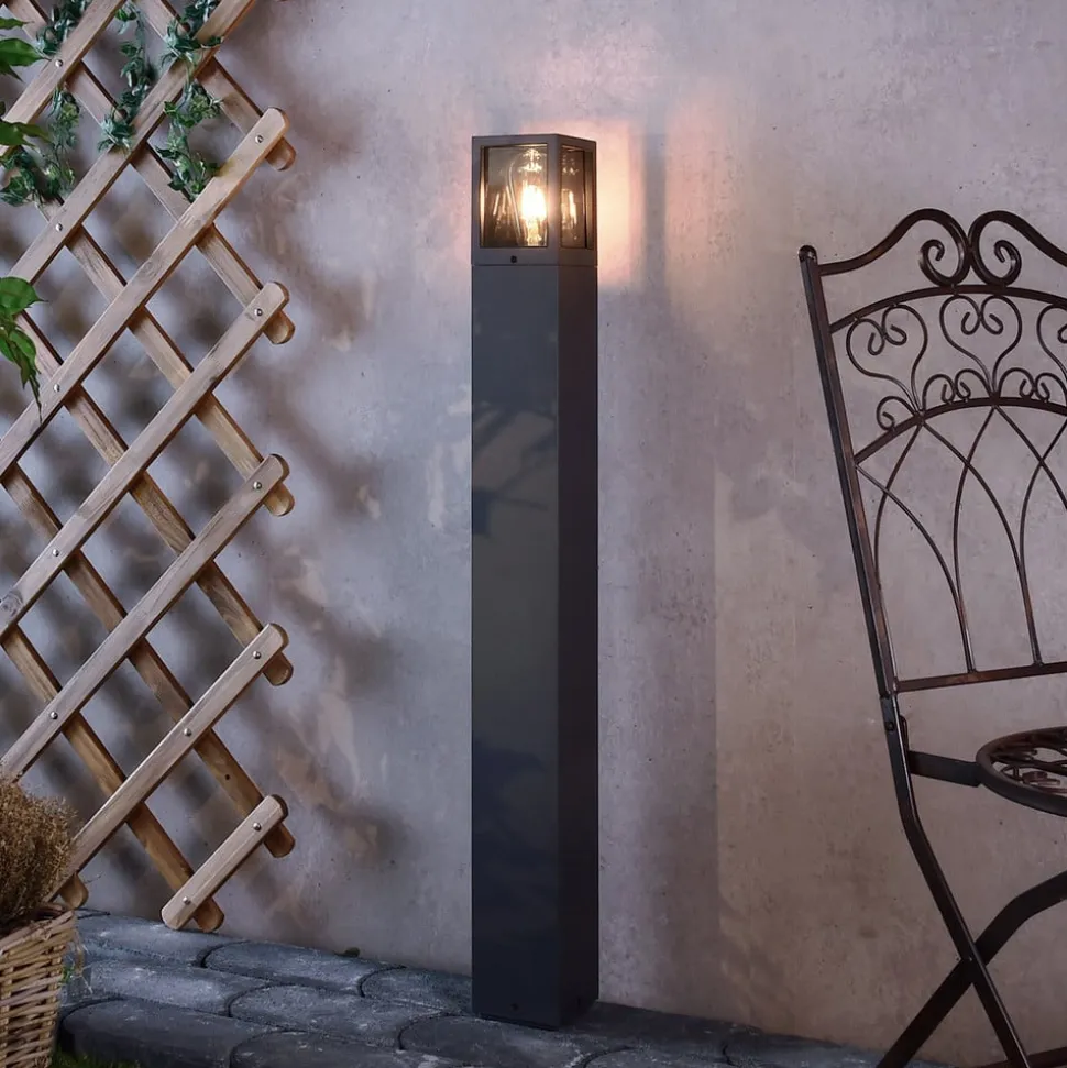 Facado II vejlampe, højde 100 cm, grå/røget 11 x 11 cm IP65