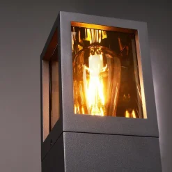 Facado II vejlampe, højde 100 cm, grå/røget 11 x 11 cm IP65