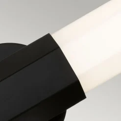 Facet Dual LED-væglampe til badeværelset, sort, 2 lyskilder, bredde 66 cm