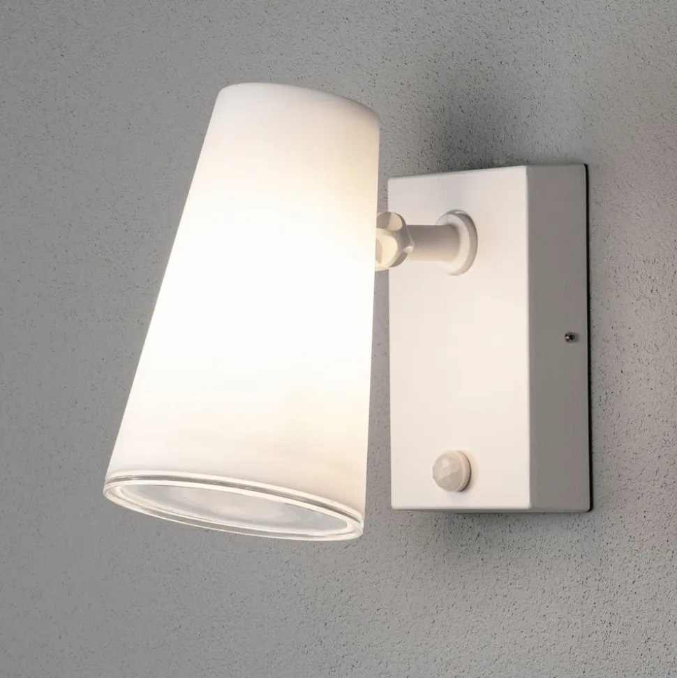 Fano udendørs LED-vægspot, med bevægelsessensor
