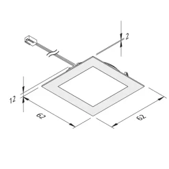 FAQ 58 integreret LED-møbellys, stål 3 W 4.000K