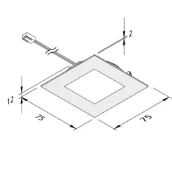 FAQ 68 integreret LED-møbellys, 3, stål, 4 W 940