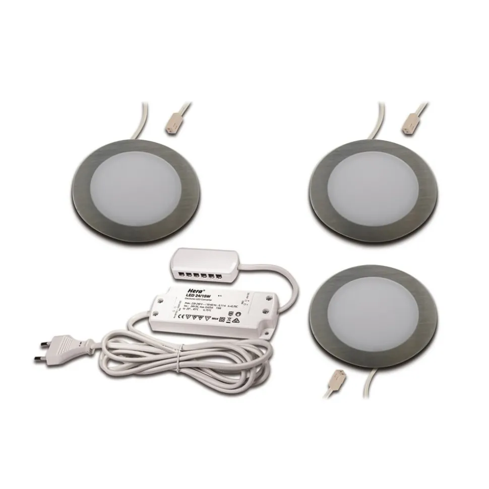 FAR 58 integreret LED-møbellys 3 stk, 3 W, 3.000 K